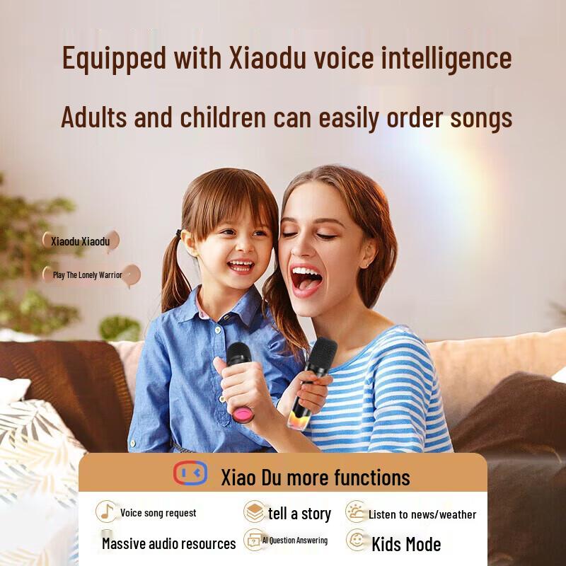 Newmine K191mini Wireless Karaoke Speaker with Dual Microphones CN plug (adapter included)