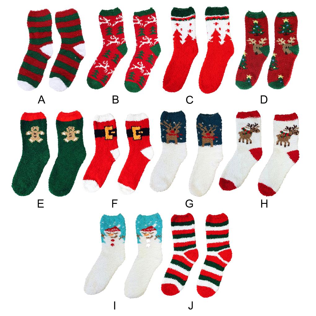 Winter Socks Christmas Stockings Floor Socks Polyester Fiber Socks For Women Girl Gift