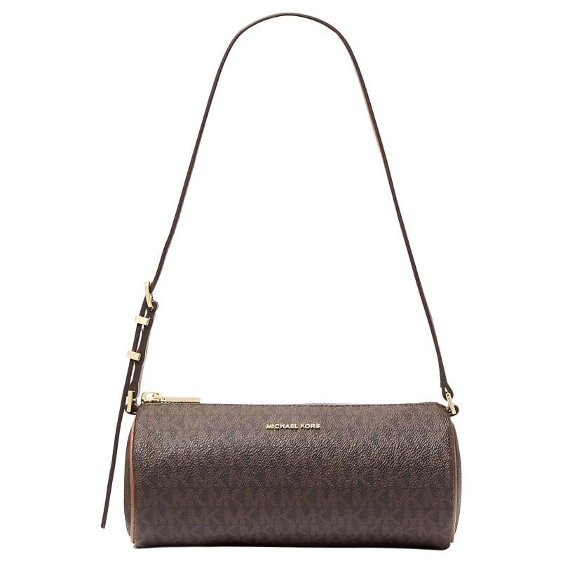 MICHAEL KORS Izzy Coated Canvas With Polyester Shoulder Bag Small Women's Dark Brown 32S6GZYC1B-BRONZO GHIANDA