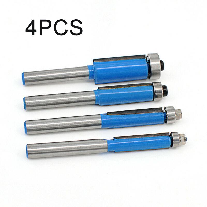 

Электроинструмент-4 шт., набор фрез с прямым заподлицо, триммер TCT, режущий деревообрабатывающий инструмент