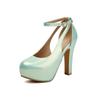 Women's High-heeled Single Shoes Spring and Summer New Waterproof Table Thick Heel Large Size Versatile Low-top Shoes