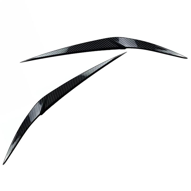 2Pcs Car Front Headlight Eyebrow Eyelid Cover ABS Glossy Black Stickers for BMW X1 F48 2016 2017 2018