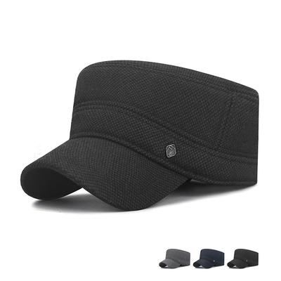 Winter Men's Ear Protection Coldprof Flat Cap Warm Outdoor Middle-Aged and Elderly Cotton Cap