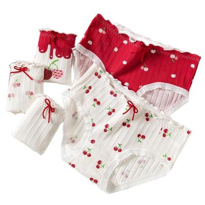 5 Stuks Katoenen Dames Slipjes Comfort Ondergoed Lage Taille Schattige Print Meisjes Slips Dames Onderbroeken