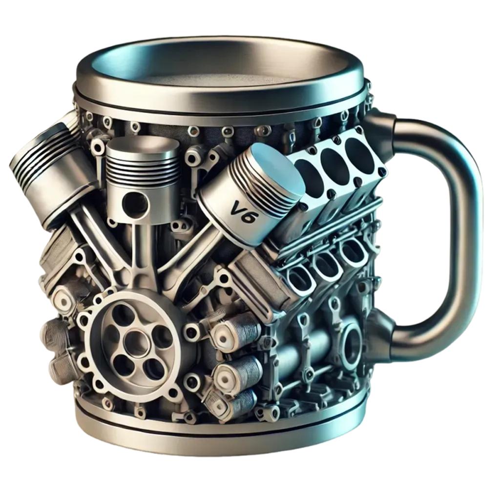 Personalized Stainless Steel Mug - V8 & V6 Engine Design Coffee Mugs,Bar decoration beer mug,Perfect Gift For Car Enthusiasts