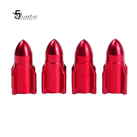 

4 шт. авто велосипед ракета шина клапан колеса стержень красный