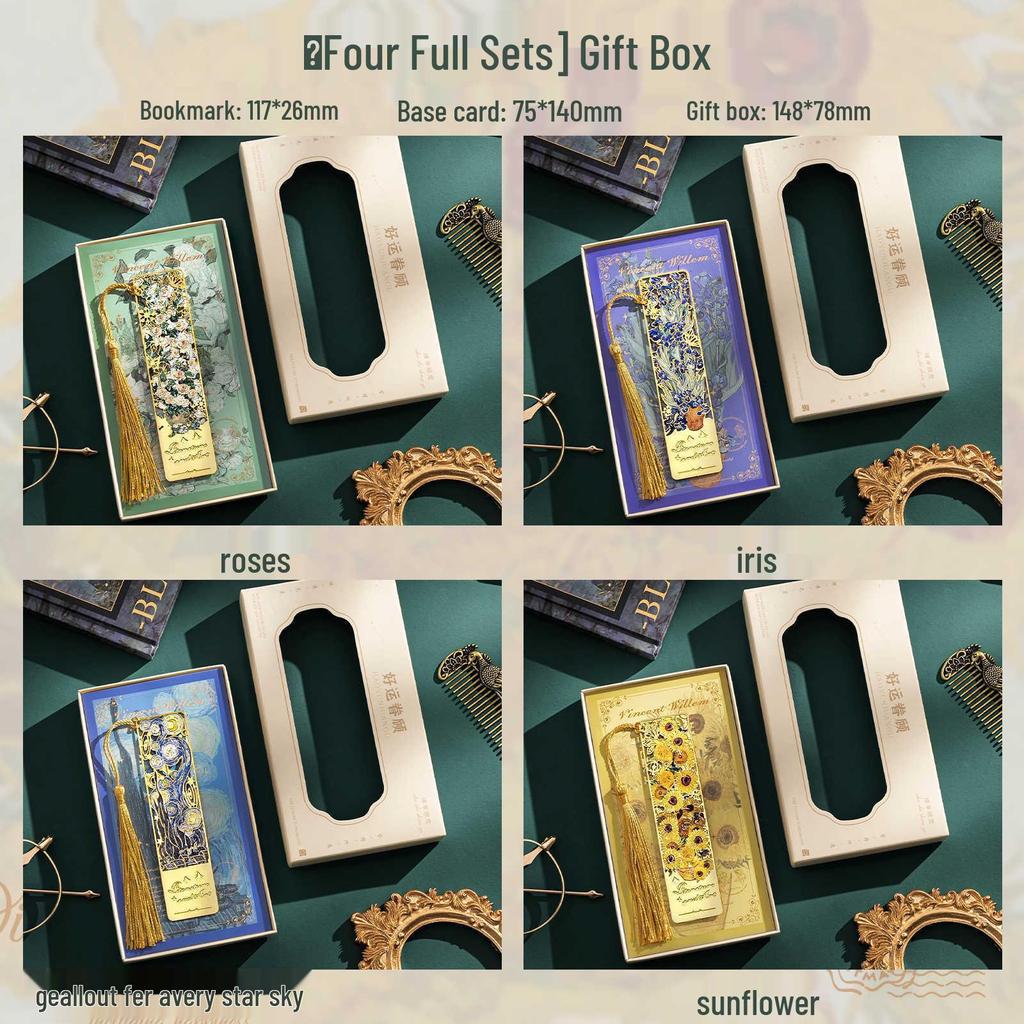 Retro Oil Painting Bookmark: Exquisite Metal Souvenir for Teacher's Day and Back-to-School Gifts