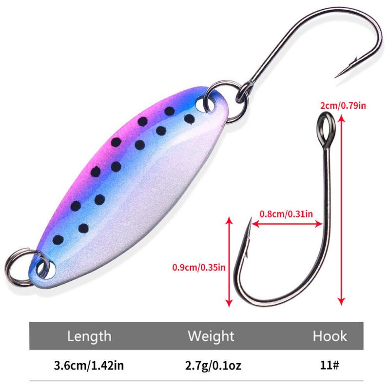 Micro Lure Bait Melon Seed Sequin Set3.6CM 2.5GSingle Hook High Reflective Fake Bait for Catching All Kinds of Fish, Including M