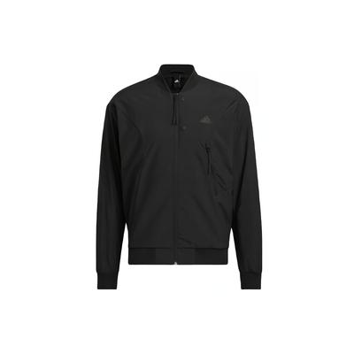 Solid Color Logo Long Sleeve Jacket Men Outerwear Black IP4958