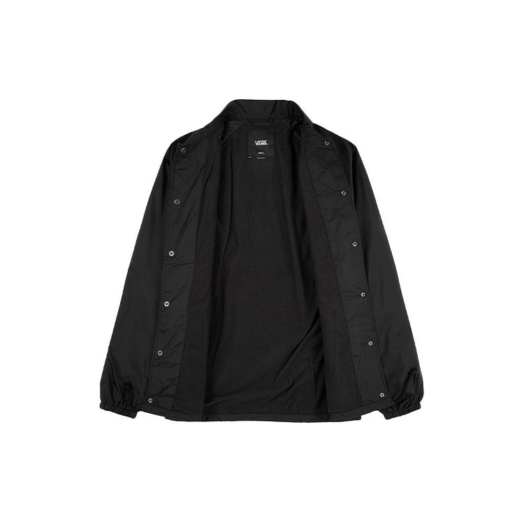 Vans Solid Color Polo Neck Long Sleeve Loose Jacket Men Jackets Black VN0A5KEYBLK