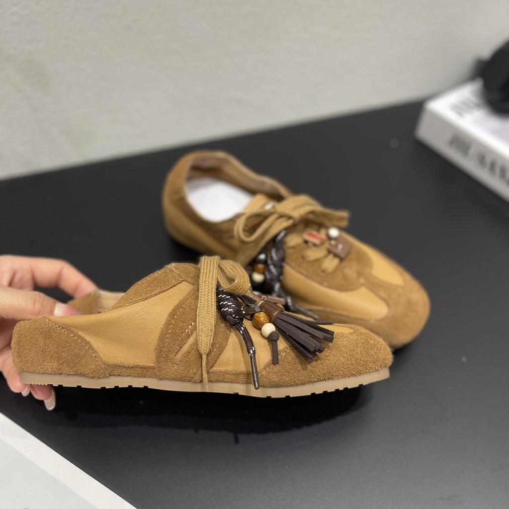 Retro German training shoes women's 2025 autumn new leather breathable versatile flat-bottomed sports and leisure shoes women's soft sole