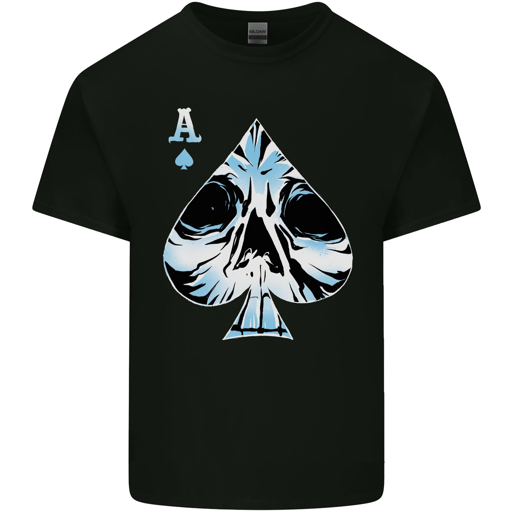 Ace of Spades Skull Unisexs Light Cotton TShirt S