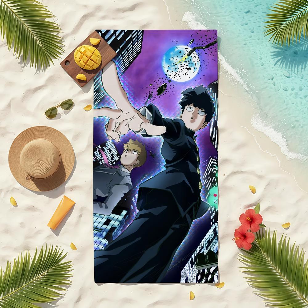 Anime M-Mob P-PsychoS 100 Towel Soft Pool Gift For Travel Gym Shower Camping Quick Dry Sports Beach Towels