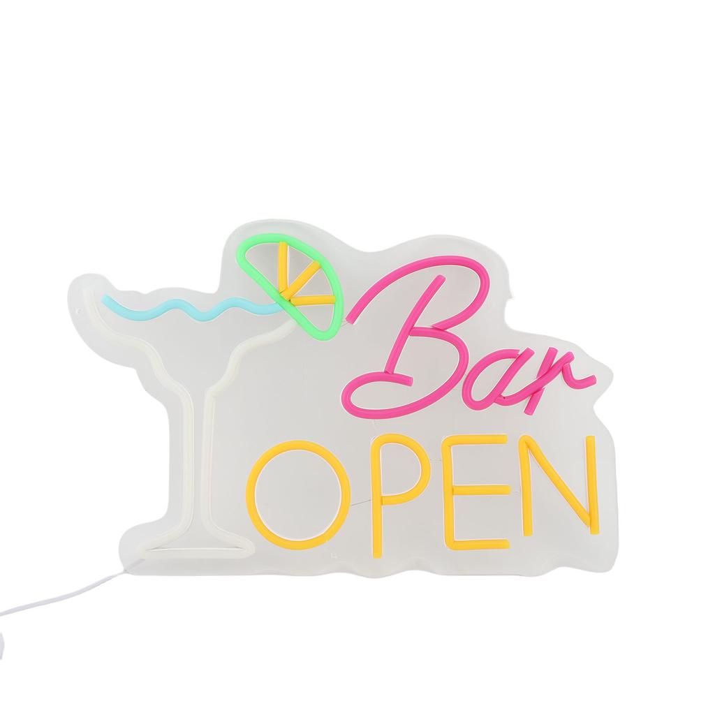 Open Neon Sign Bar,   Brightness Roseate Yellow Acrylic USB LED   with 10 Brightness Levels  , for Tavern  , Beer Bar, Gaming A
