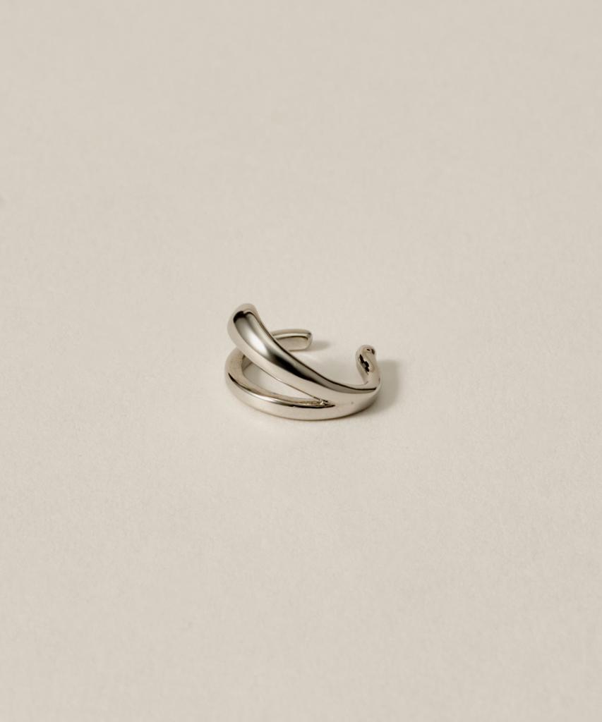 Novice Tokyo Mini Double Layered Ear Cuff / Silver