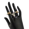 Neue Vintage CCB Perlen Unregelmäßigkeit Einzigartiges Design Herzförmiger Anhänger Ringe Sets für Frau Mode Ringe Schmuck Feiertag