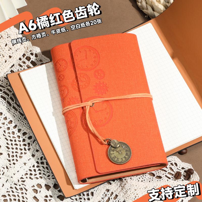 A6 Notebook Travelers Journal Notebook Pu Leather Blank Kraft Diary Book Vintage Sketchbook School Stationery Office Supplies Quality