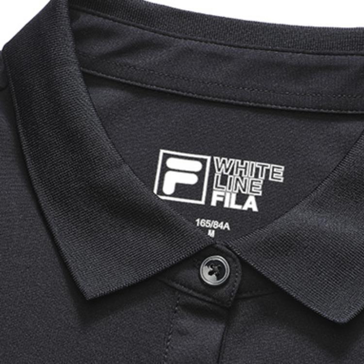 FILA Embroidered Letter Logo Fashion Casual Knit Polo Dress Women dresses Legendary-Blue F11W228304F-NV