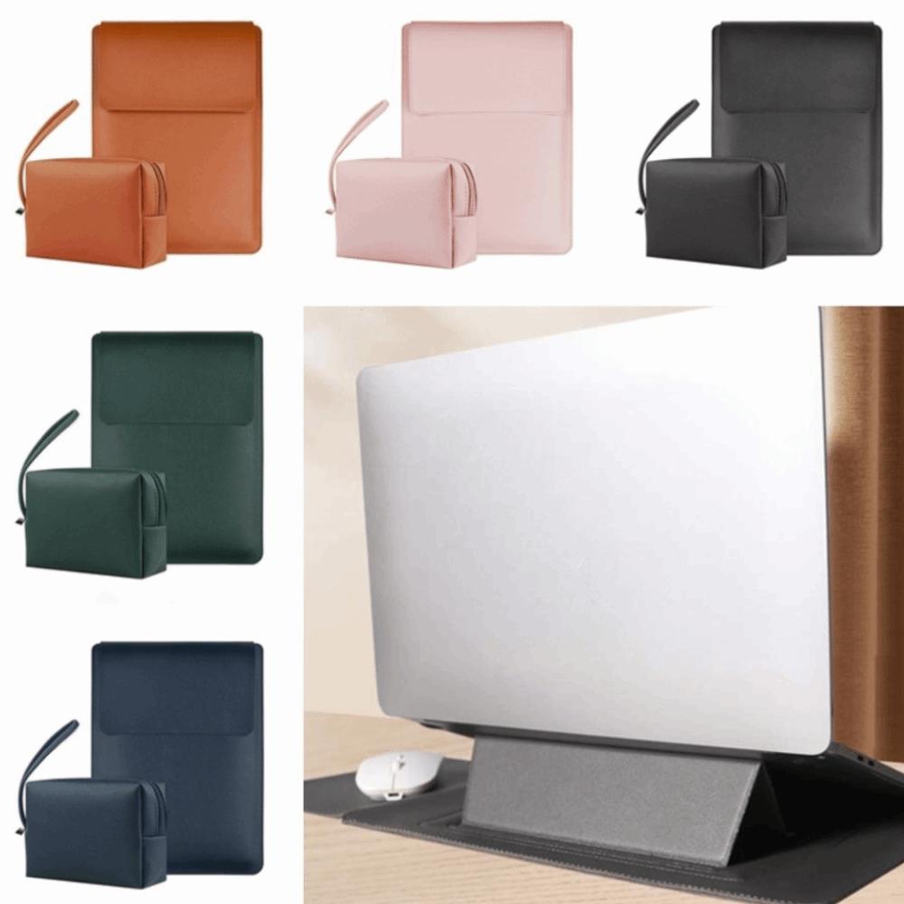 PU Leather Laptop Sleeve Case Bracket Design Laptop Bracket Inner Bag  15/16 Inch Universal