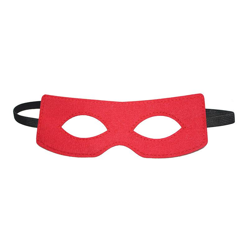 Vícebarevné plstěné masky Oční masky Polomaska Cosplay rekvizity s elastickou páskou pro Halloweenskou maškarní párty