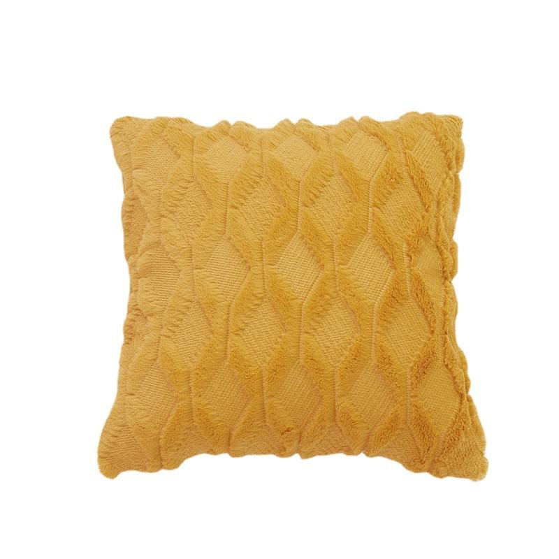 Sofa Pillowcase Ins Style Nordic Style Solid Color Light Luxury Plush Home Fabric Pillowcase