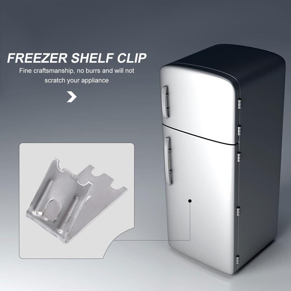 Náhradní police do chladničky, klipy, háčky na mrazničku, police na dveře chladničky, drátěné držáky, přezky, příslušenství, kolíčky z nerezové oceli