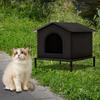 Outdoor Cat House Shelter Warm Elevated Windproof Portable Pet Feral for Winter