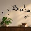 Black Movable Wall Sticker 58x24cm Waterproof Wall Sticker Adhesive Wall Sticker  Living Room Decor