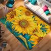Van Gogh Sunflower Printed Pattern Carpet Living Room Decoration Home Decoration Carpet Colorful Flower Art Printing Rug