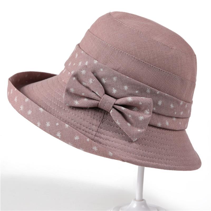 

Винтажная шляпа-ведро с цветочной вышивкой, простая повседневная тонкая шляпа-тазик, легкие солнцезащитные шляпы для женщин M（56-58cm）