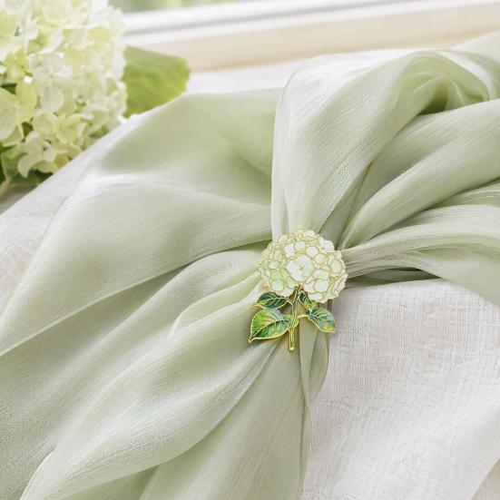 Durable Brooch Pin Pin Enamel Hydrangea Shape Lapel Polished Edges Backpack Smooth Round
