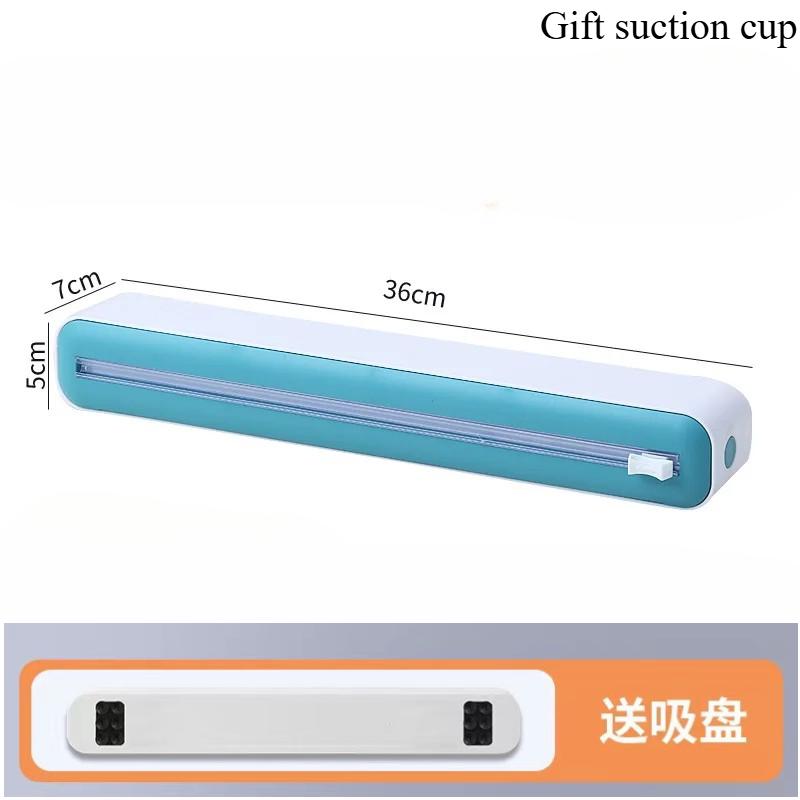 

Диспенсер харчової харчової плівки Пластикова упаковка Новий диспенсер Різак Алюмінієва фольга Слайдер Різак стретч-плівки Кухонні аксесуари зелений