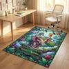 Avontuurlijke Reis Thema Kristal Fluweel Tapijt Gepersonaliseerde Custom Naam Tekst Zachte Vloermat Huisdecoratie