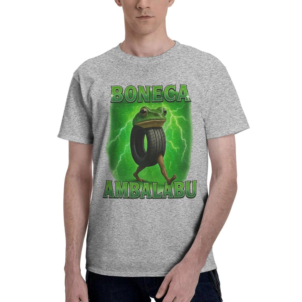 Boneca Ambalabu Italian Brainrot Meme Frog with Feet Bootleg T Shirts Summer Cotton T-Shirts Men Tshirt Y2K Tops