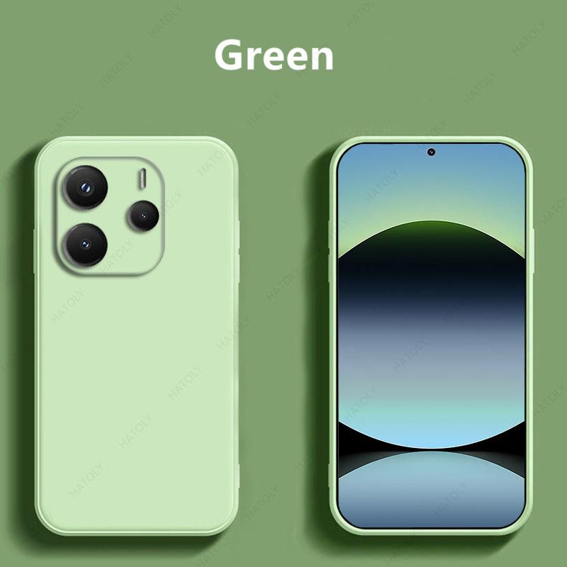 Liquid Silicone Phone Case For Xiaomi Redmi Note 14 5G Case Cover Shockproof Funda Back Cover For Redmi Note 14 5G Global