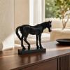 Layered Horse Figurine with Rectangular Base Lightweight for Entryway