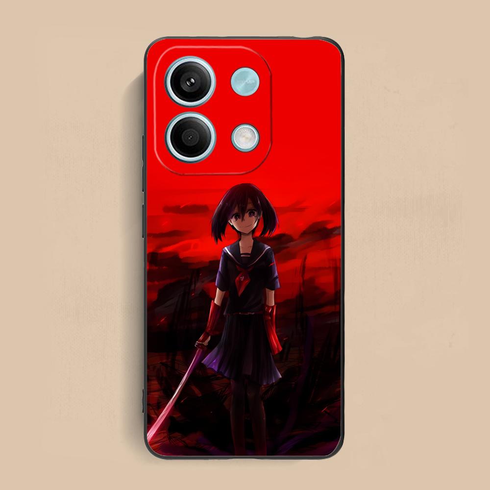 Akame Kurome Matte TPU Mobile Phone Case for Xiaomi Redmi Note 14 13 12 11 S Pro Plus 4G 5G Colorful Printing Cover