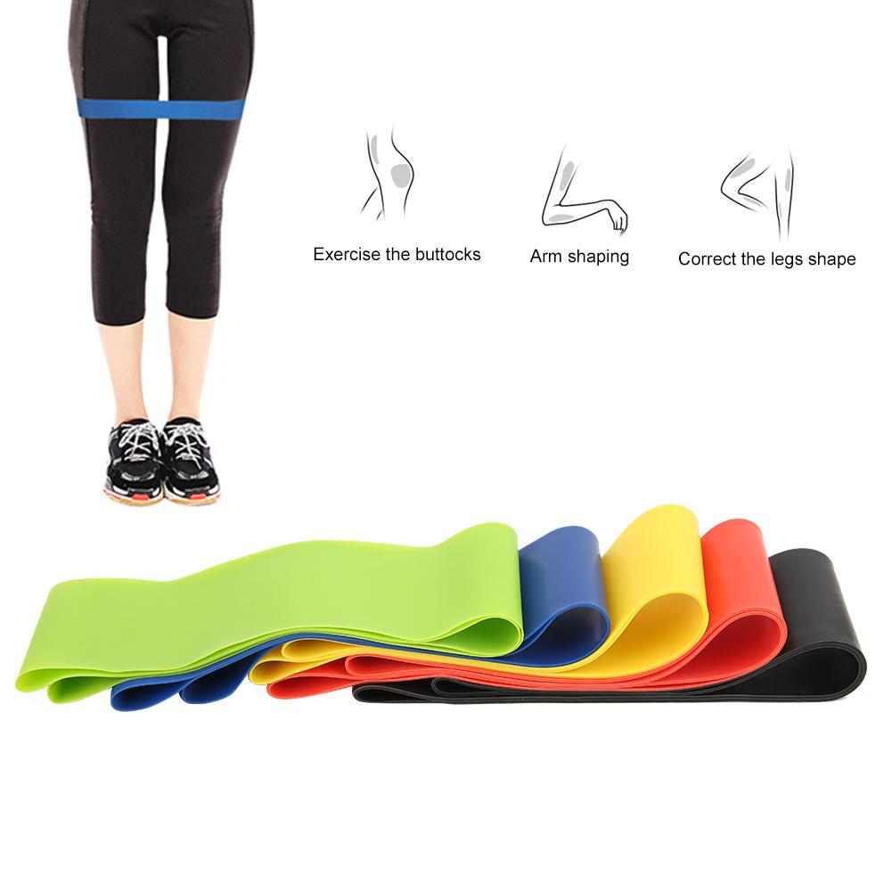5Pcs Elastic Exercise Resistance Bands Ring Body Training Fitness Bands Workout Equipment