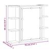 LED Mirror Cabinet in Smoked Oak 70 x 16.5 x 60 cm