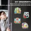 6Pcs Acrylic 2D Flat Animal Diamond Art Fridge Magnet Animal Themed Diamond Art Magnets Decals Diamond Painting Fridge Magnet