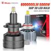 5000W 3D 360 H7 H4 Led Canbus Car Headlights Bulbs H9 H8 H11 H4 H1 HB3 9005 HB4 9006 9012  Automotive Fog Lights Turbo Mini Lamp