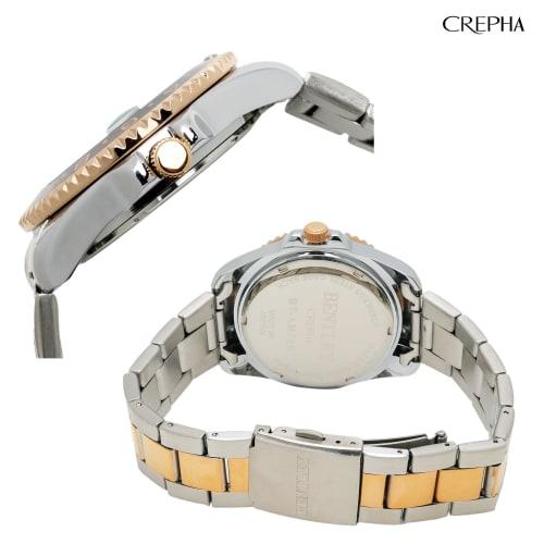 Klofer Men's Analog Solar-Powered Waterproof Watch with Metal Band in Rose Gold (BT-AM388-RDT)