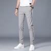 Summer Thin New Men'S Ice Silk Casual Pants Fashionable And Versatile Elastic Slim Straight Leg Small Leg Pants Men'S Pants