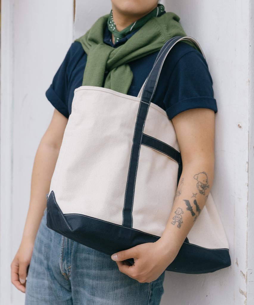 Madgoat Weekend Canvas Tote Shoulder Bag_Navy