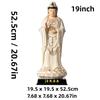 19inch Guanyin Bodhisattva Buddha Statues Ceramic Statues Avalokitesvara Buddha God HOME Shrine Altar FENG SHUI Statue