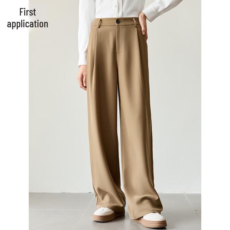 Chushen Women s High-Waisted Wide-Leg Casual Pants L