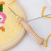 1 Set Wooden Punch Needle Adjustable Knitting Embroidery Pen DIY Craft Punch Threader Cross Stitching Projects Sewing Access