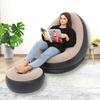 Lazy Inflatable Lounge Chair For Adults Folding Portable Lazy Sofa With Foot Stool Air Couch Sofa For Livingroom And Bedroom