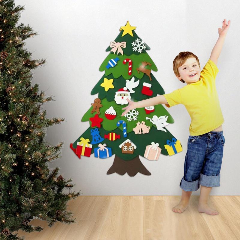 Felt Christmas tree holiday tree decorations children's Christmas tree wall decorations home decorations for children