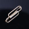 Sparkling Geometric Shape Rustproof Corrosion Resistant Stunning Visual Effect Shiny Waist Pin